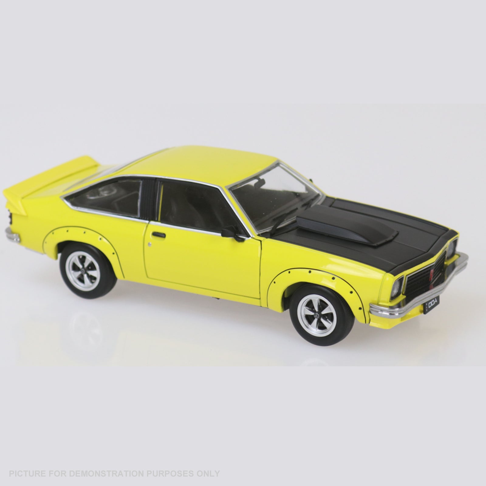 DDA 1:24 Yellow Holden A9X Torana 308 Factory Car - Fully Detailed Opening Doors, and Boot